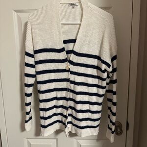 Madewell Blue & White Stripe Cardigan